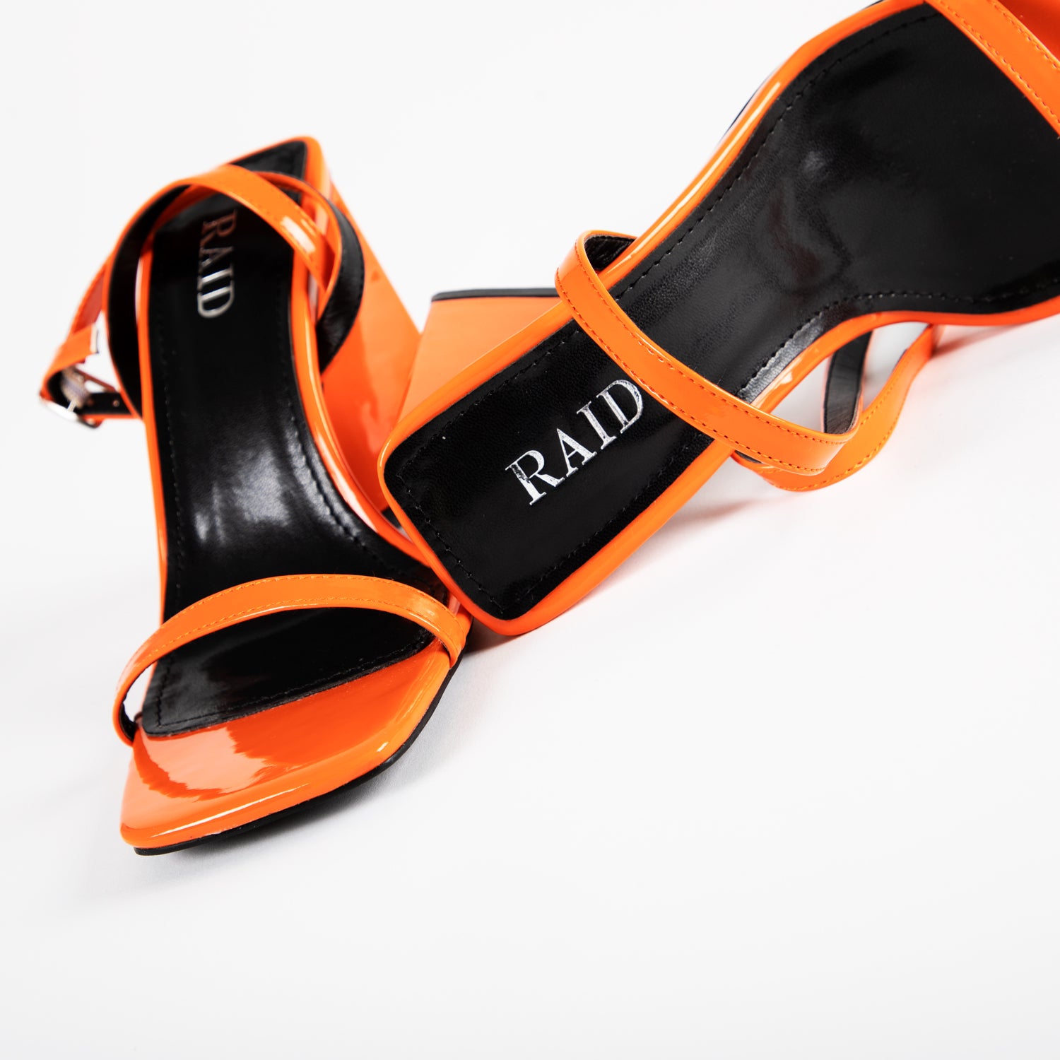 RAID Rubarb Strappy Block Heel in Orange