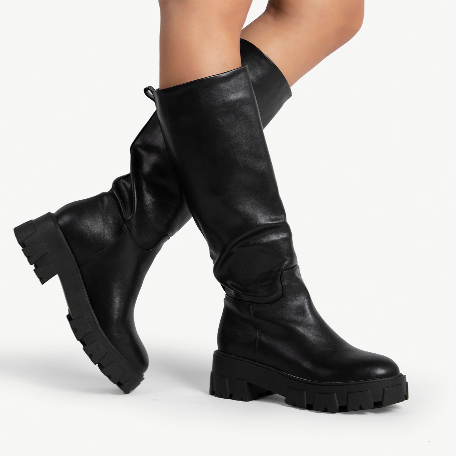 RAID Ryder Wide Fit Chunky Long Boot in Black