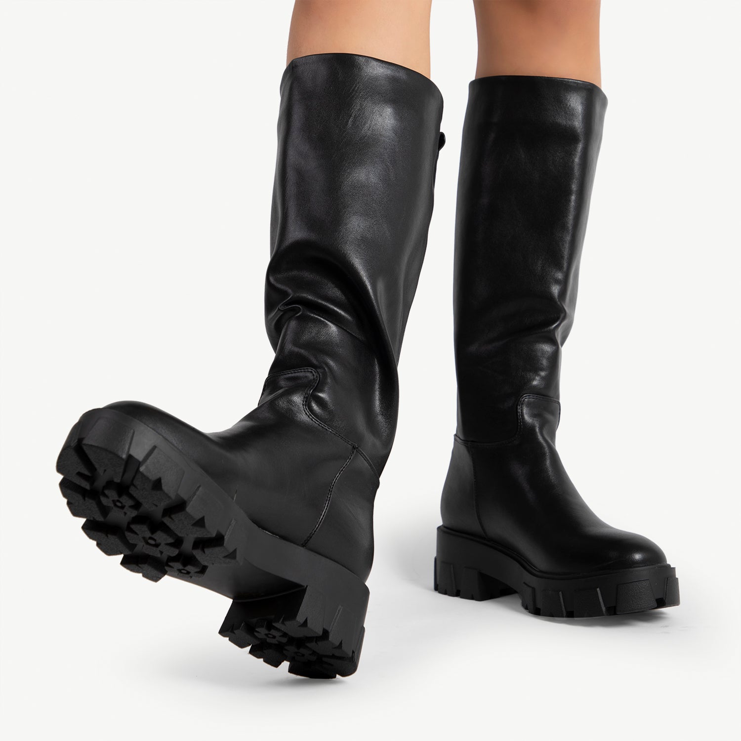 RAID Ryder Wide Fit Chunky Long Boot in Black
