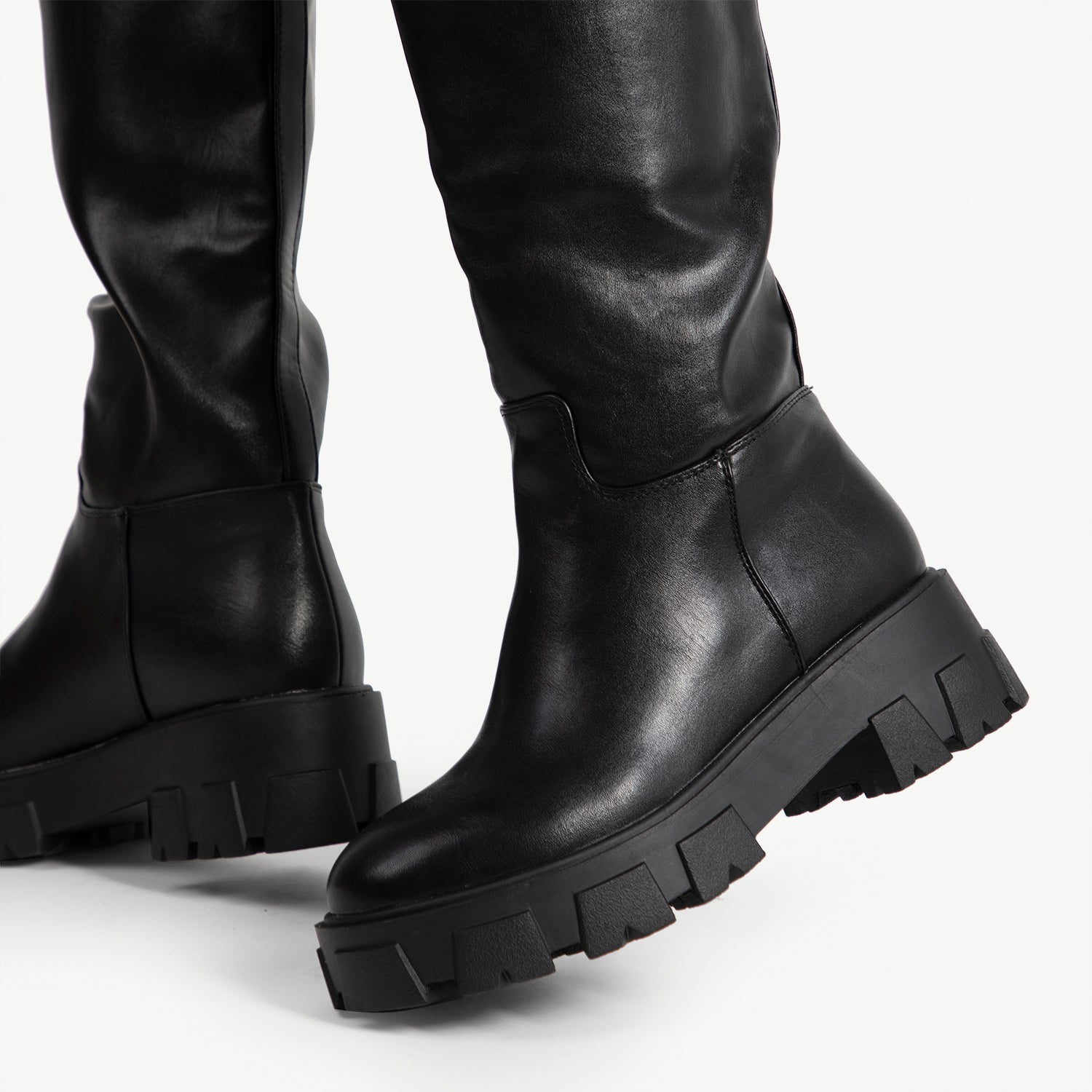 RAID Ryder Wide Fit Chunky Long Boot in Black