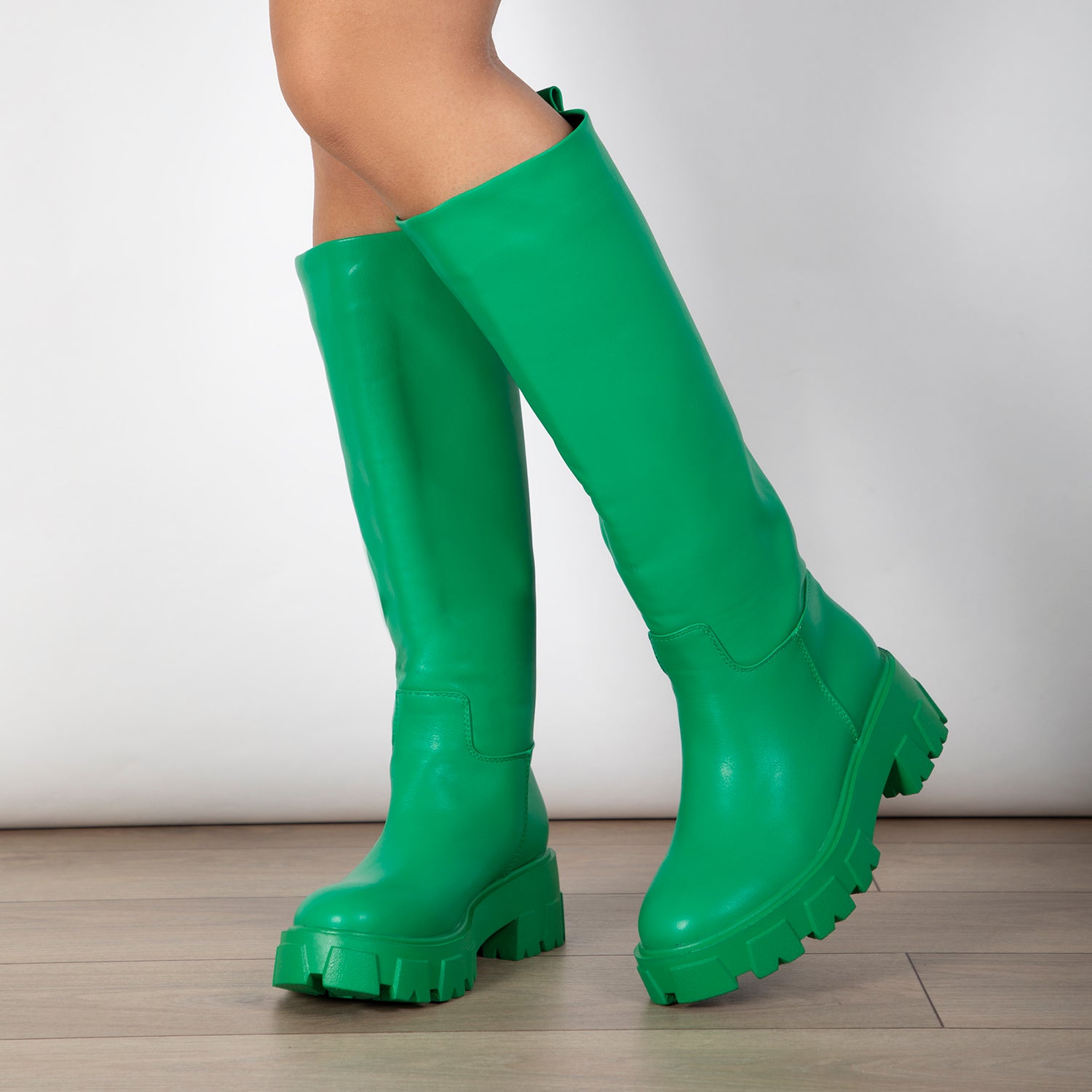 RAID Ryder Chunky Long Boot in Green