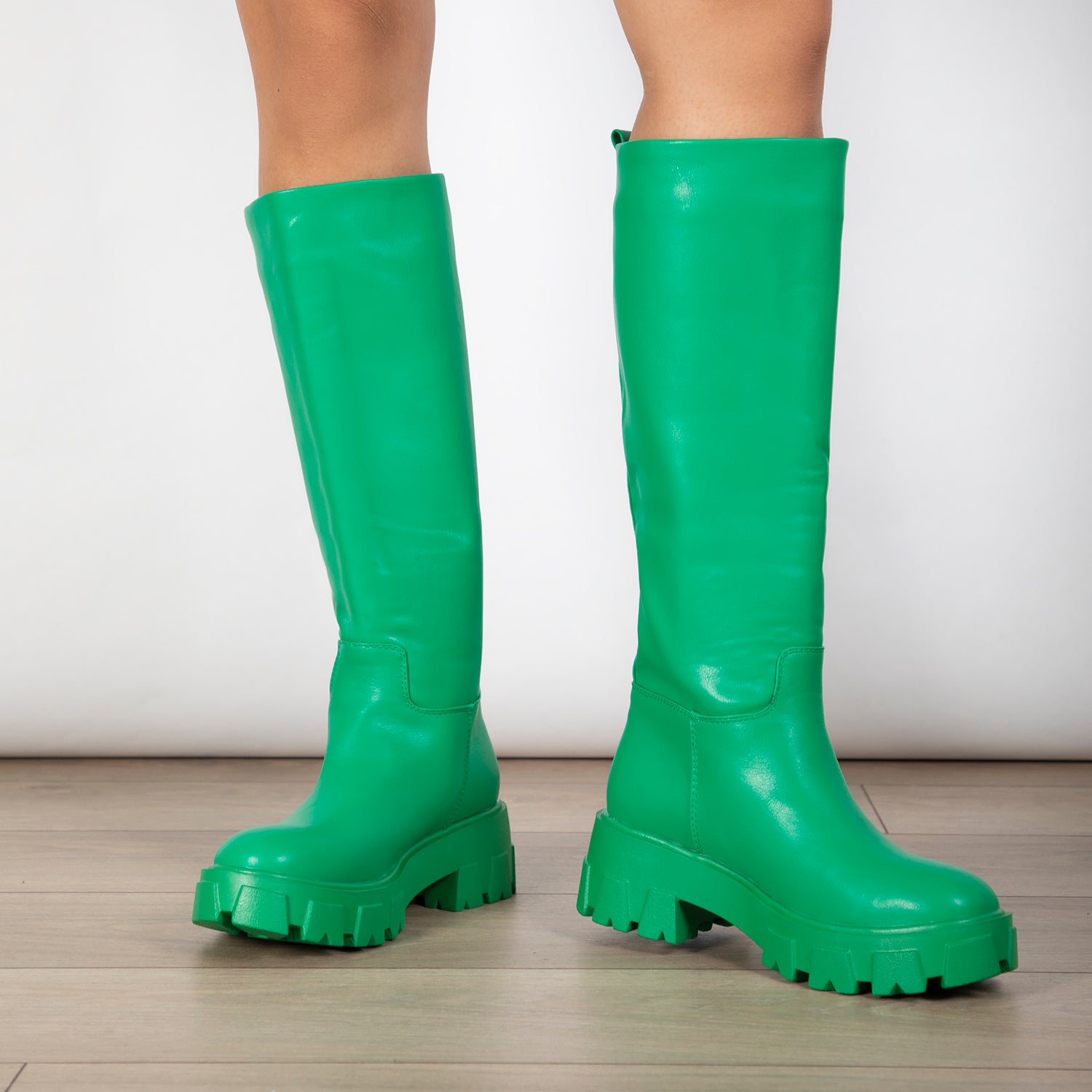 RAID Ryder Chunky Long Boot in Green