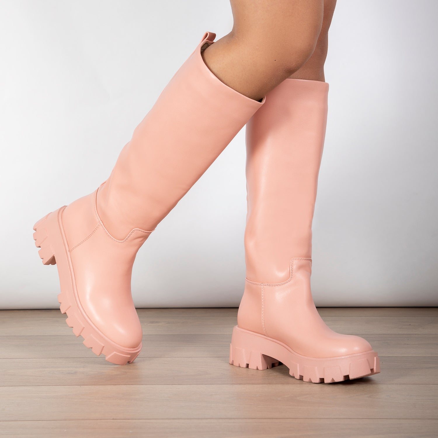 RAID Ryder Chunky Long Boot in Pink