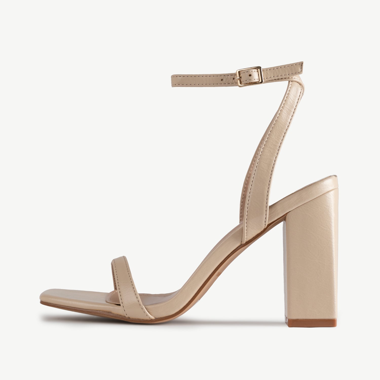 RAID Sabina Block Heeled Sandal in Nude