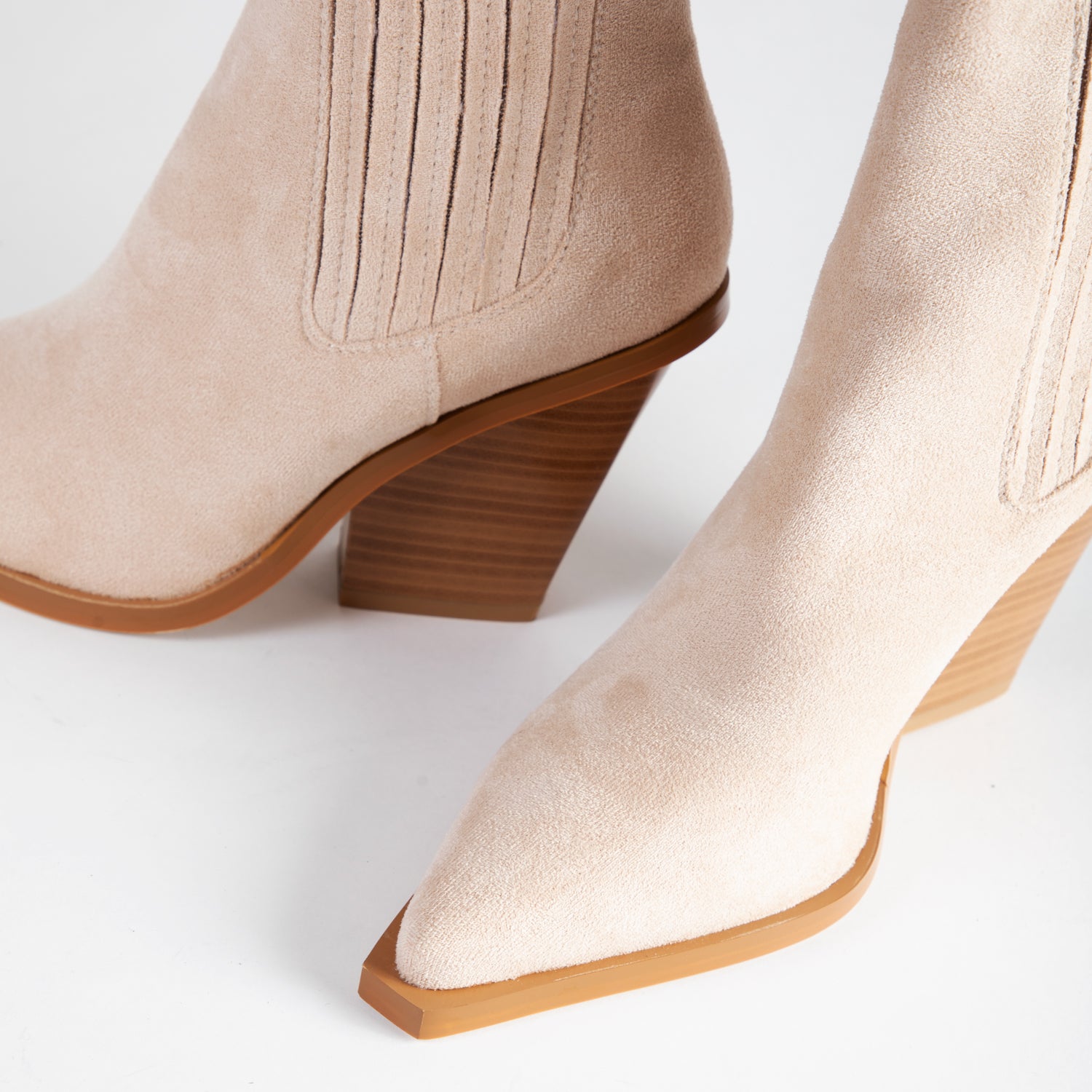 Nude suede booties cheap