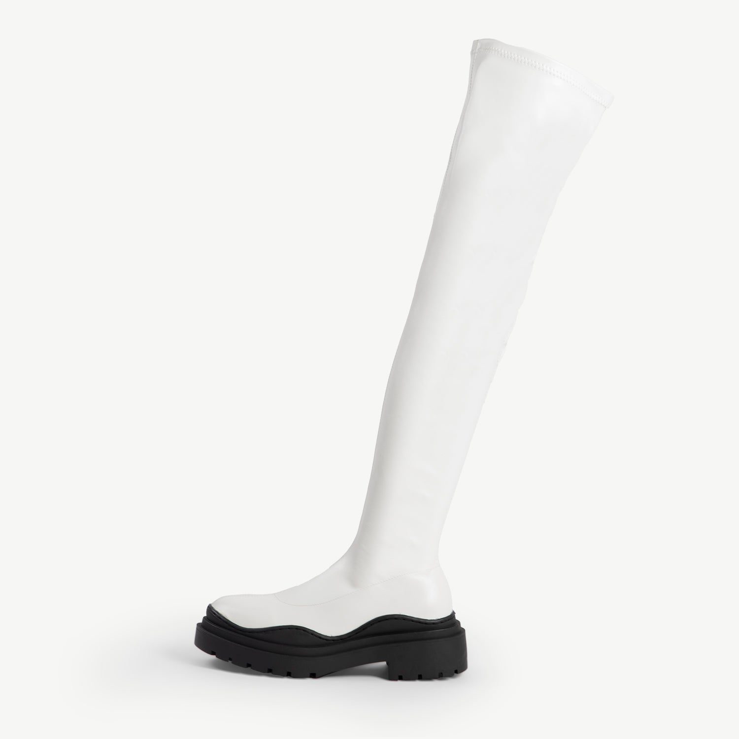 RAID Serina Over the Knee Boot in White