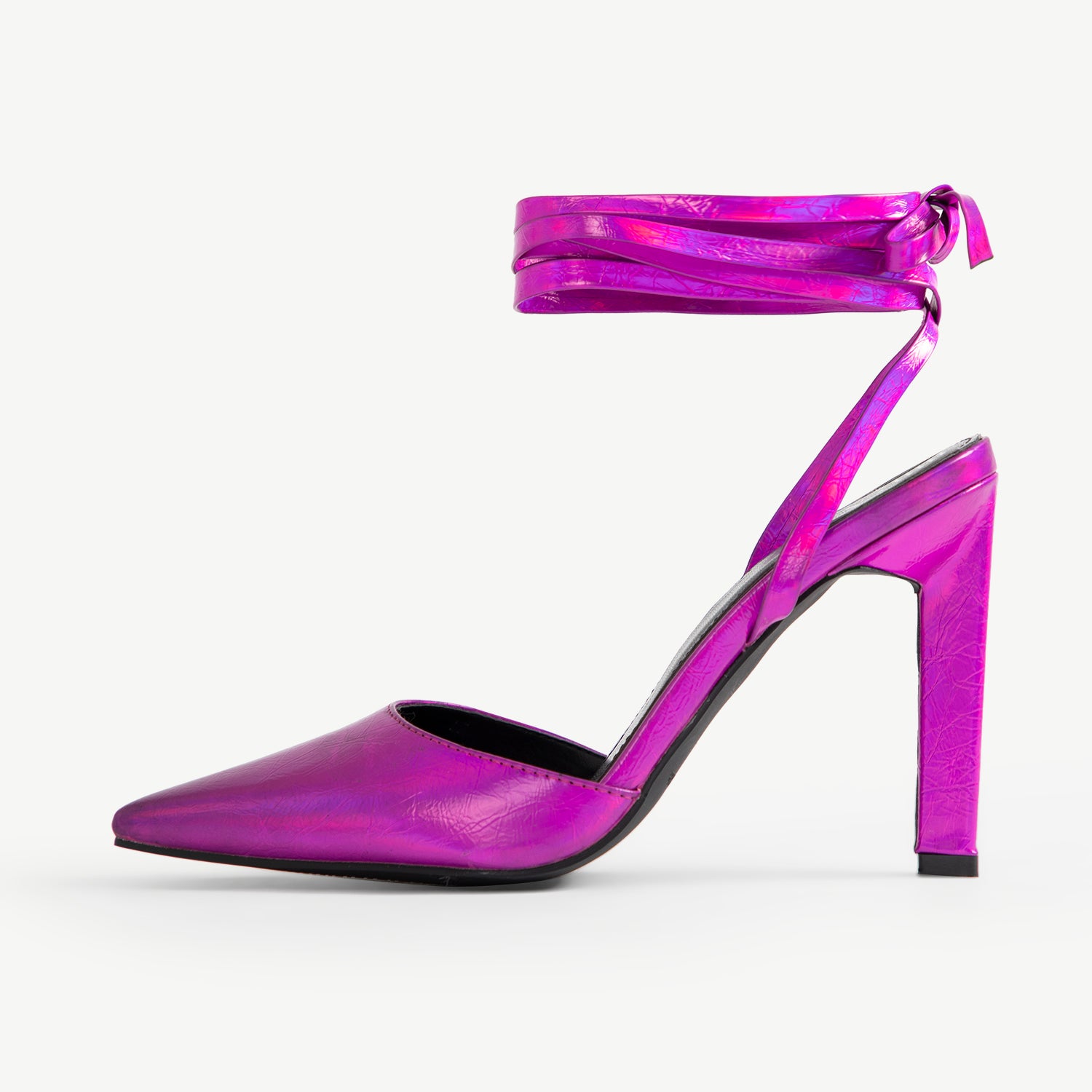 RAID Sicily Pointed Toe Lace Up in Fuchsia
