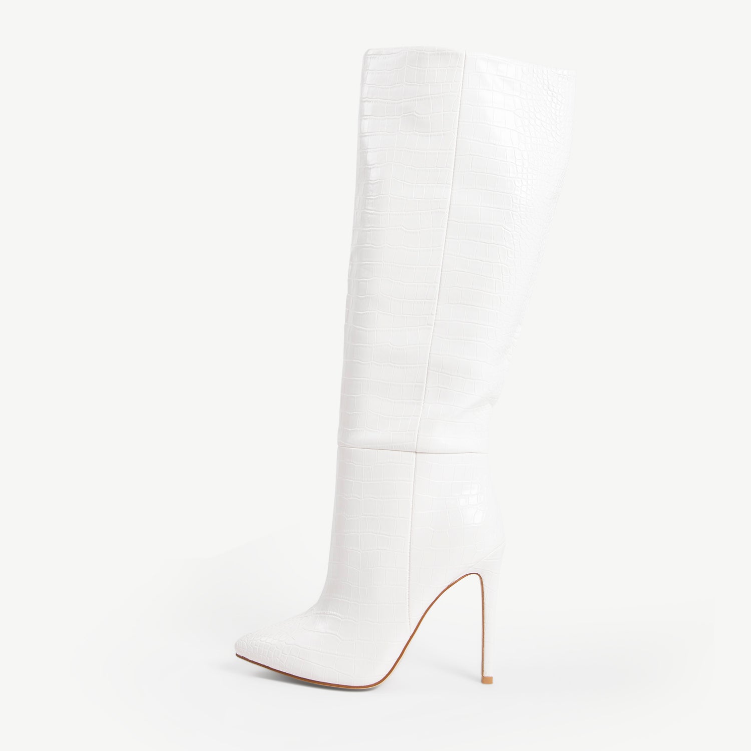 RAID Sonny Wide Fit Stiletto Heeled Boot in White