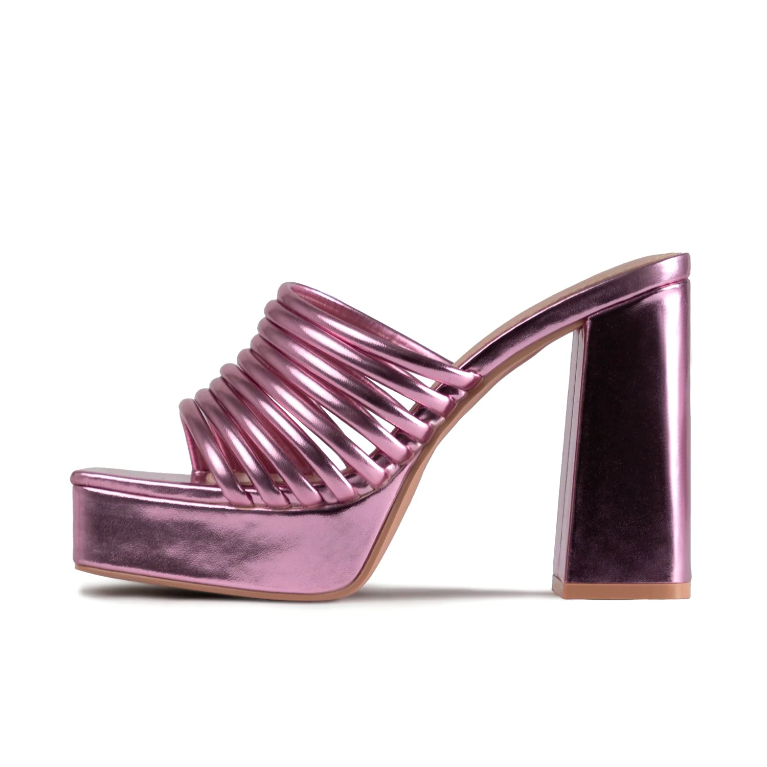 RAID Stella Block Heeled Mule in Pink