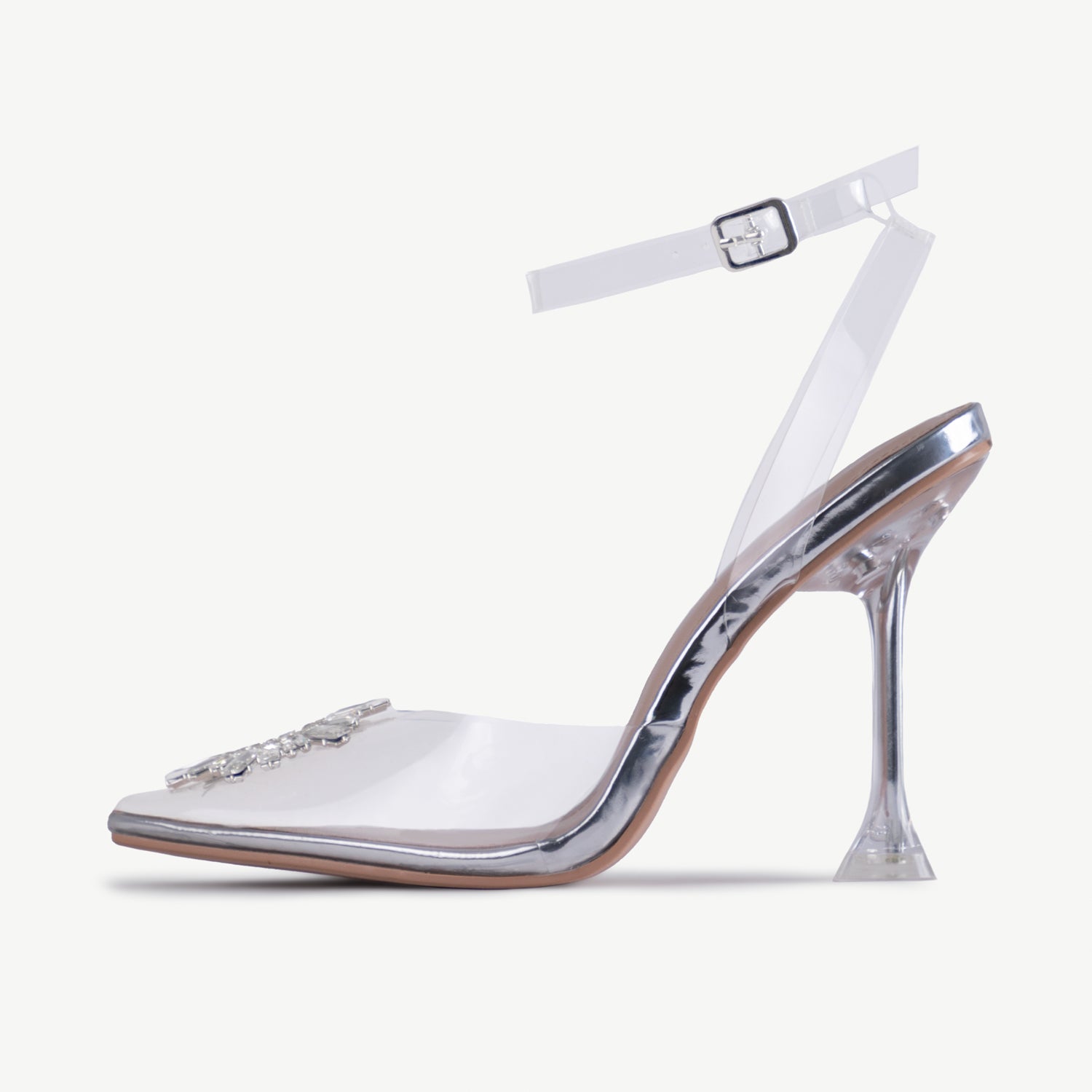 BEBO Sterling Barely There Heel in Silver