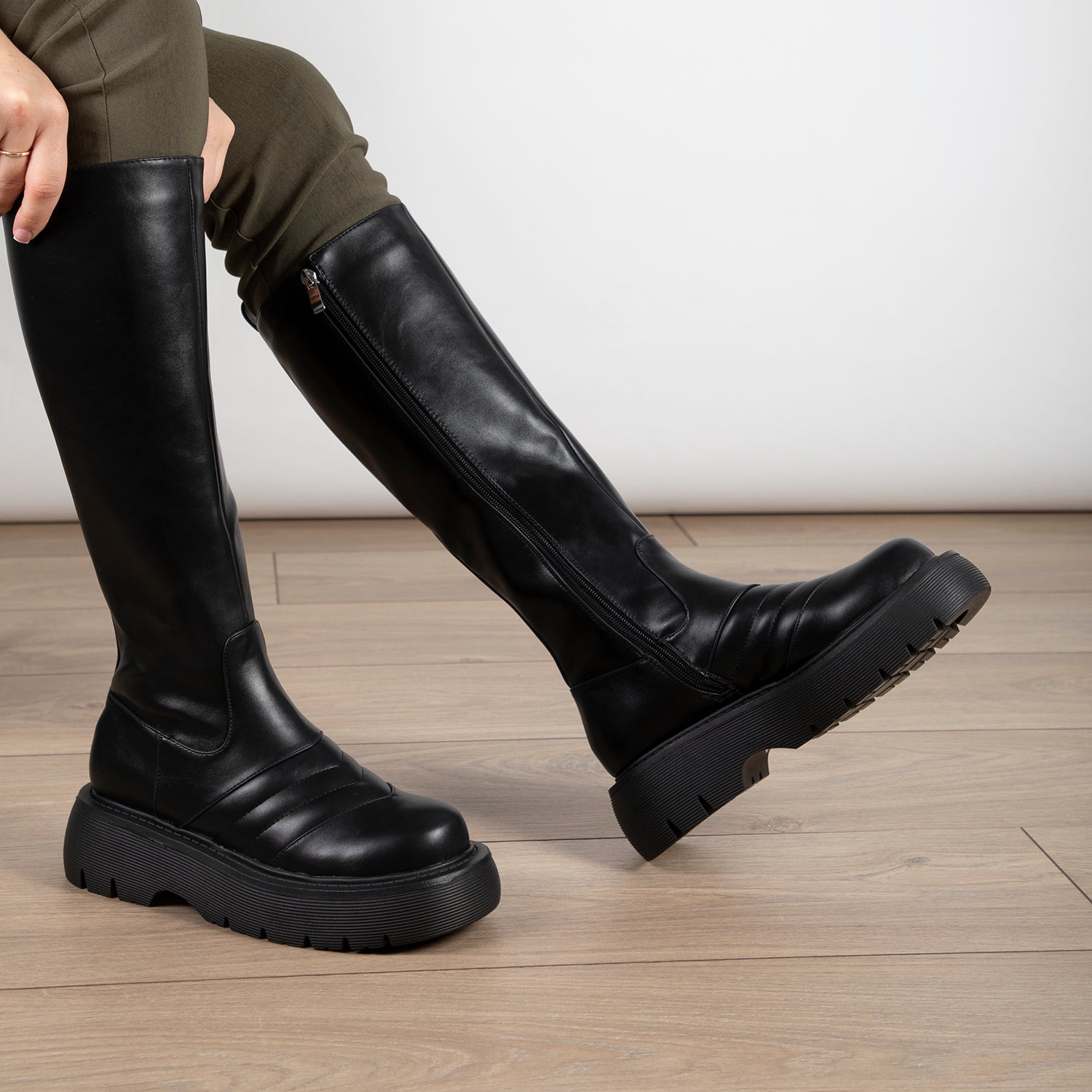 RAID Sylvie Chunky Long Boot in Black