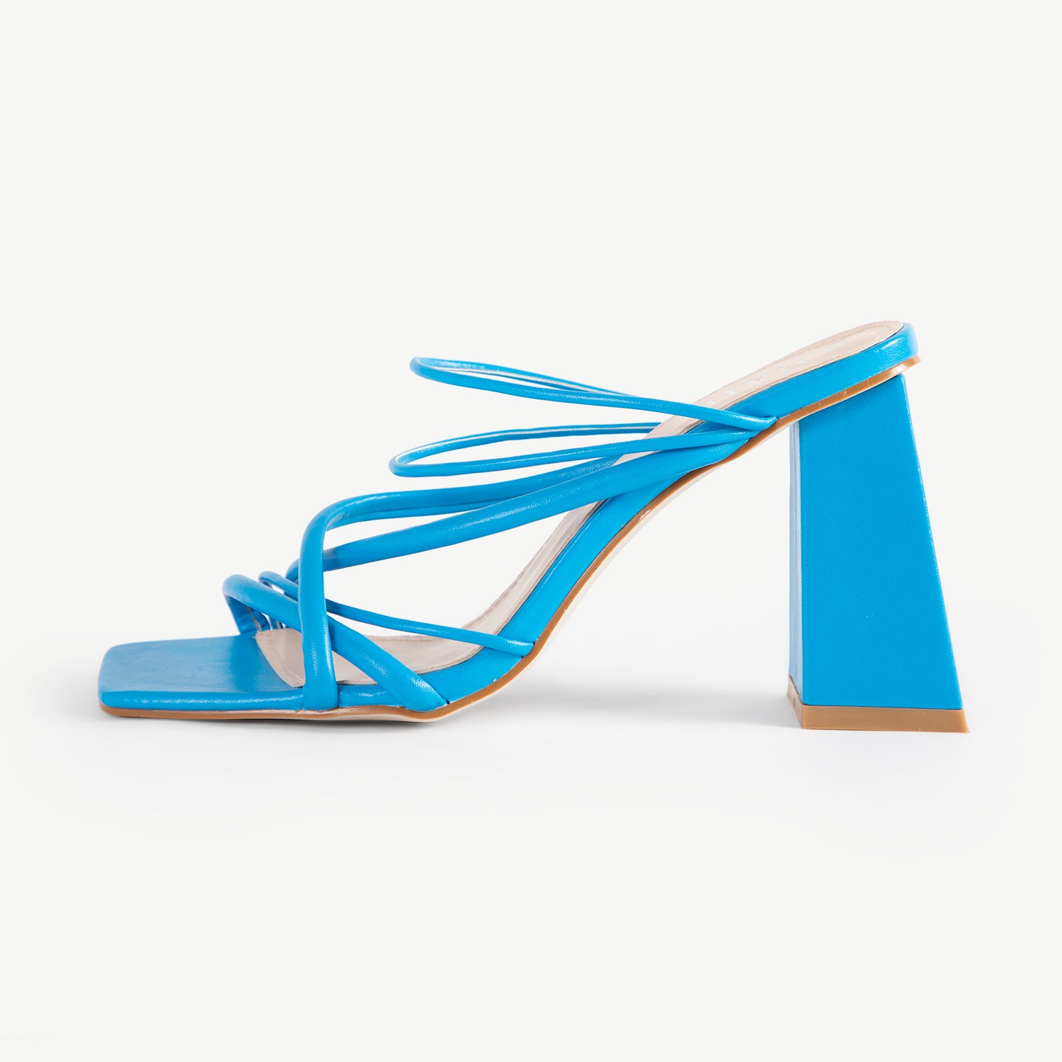 RAID Taryn Block Heeled Mule In Blue