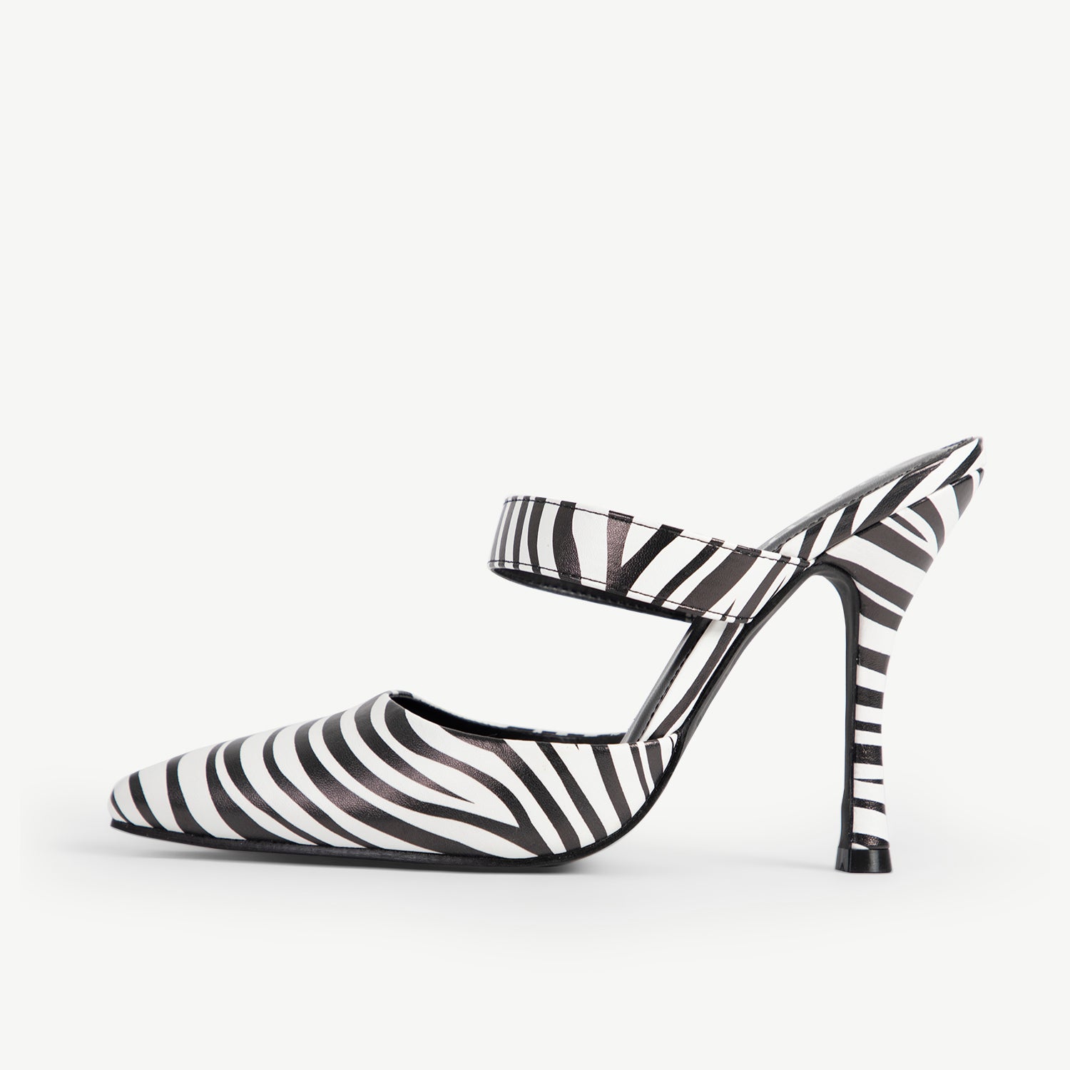 RAID Valentina Pointed Toe Mule in Zebra