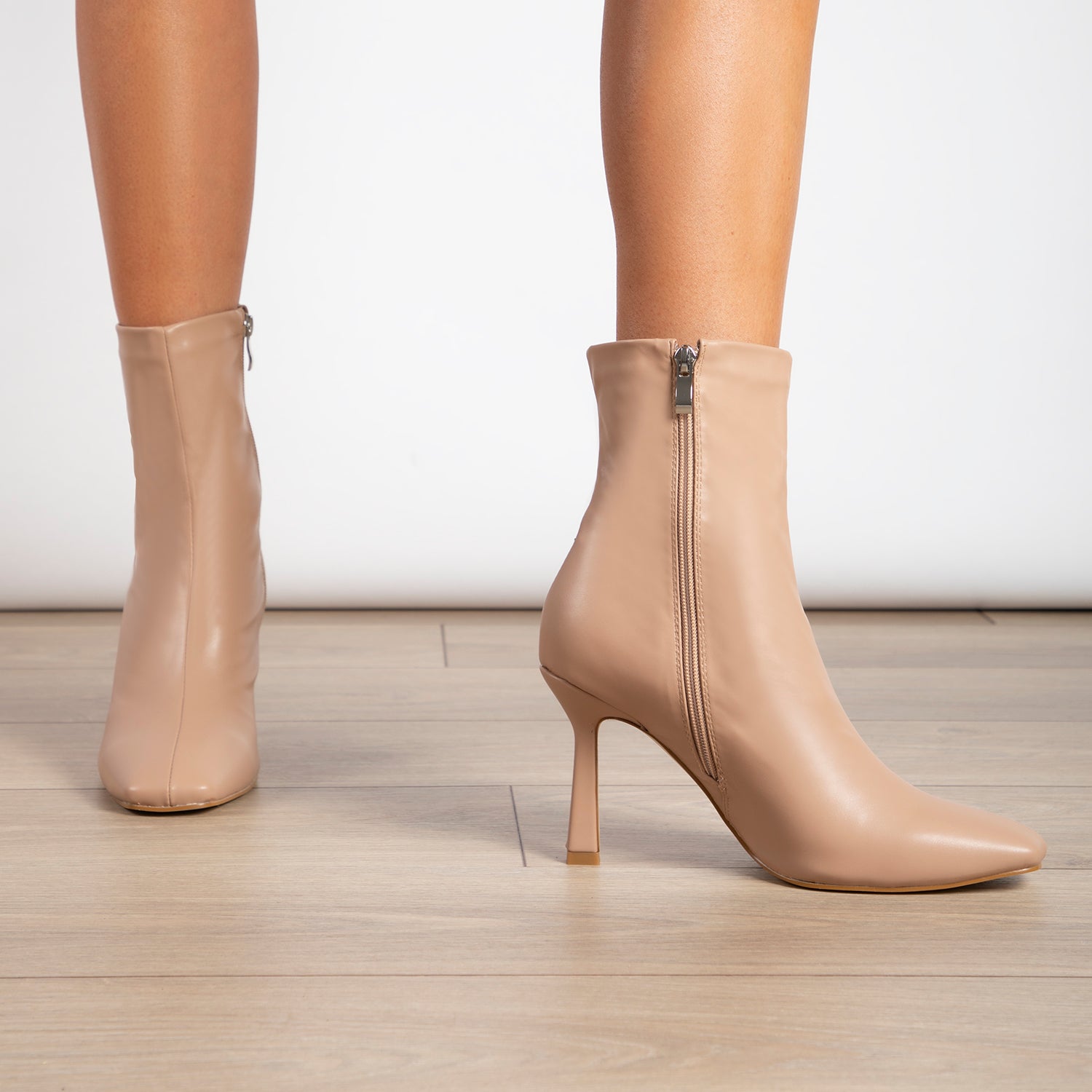 RAID Colbie Wide Fit Ankle Boot in Nude