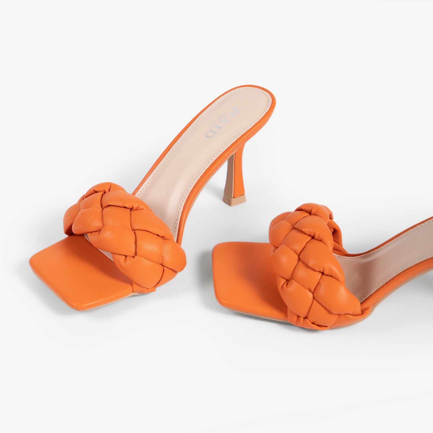 RAID Sandra Wide Fit Padded Mule in Orange