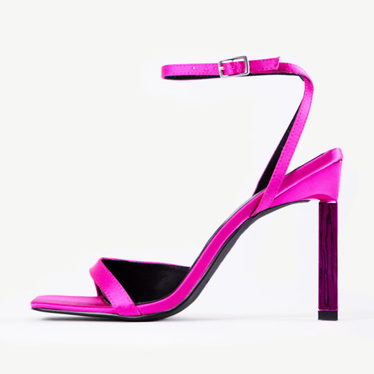 RAID Zuni Heeled Sandal in Fuchsia Satin