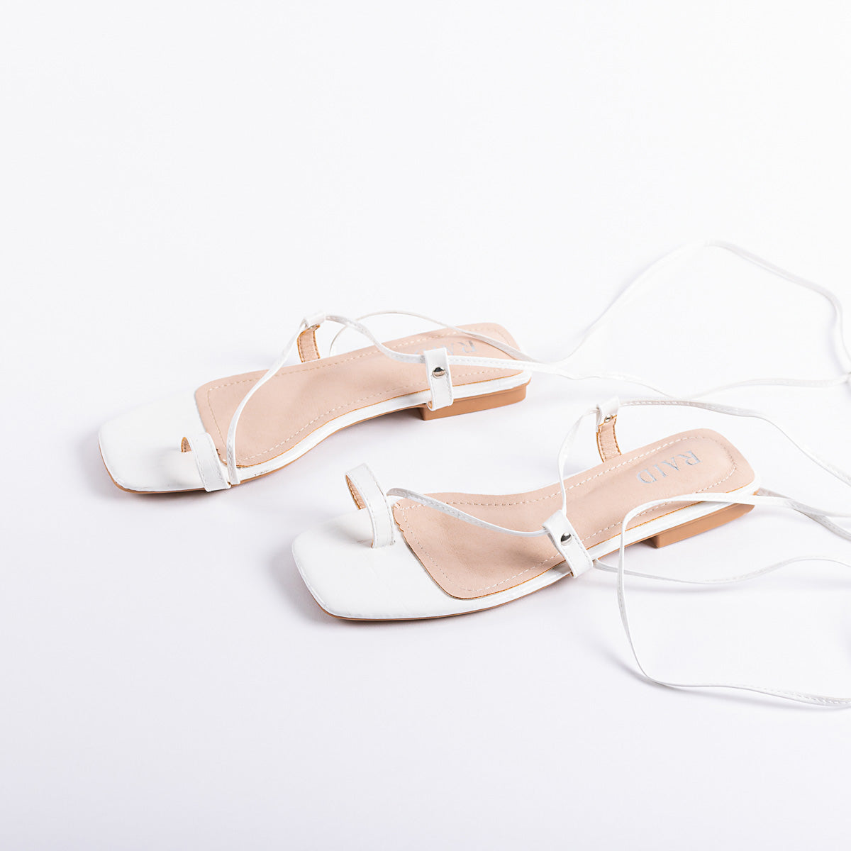 RAID Adaze Lace up Sandal in White