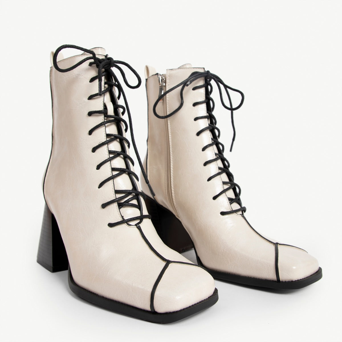 RAID Addict Lace-Up Ankle Boot in White