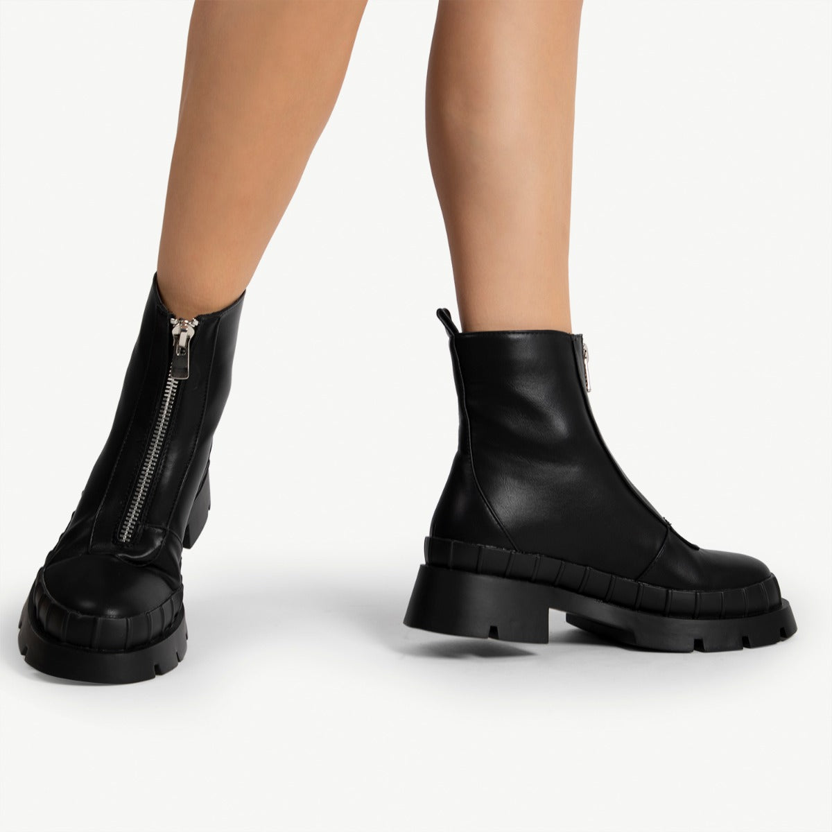 RAID Annya Chunky Ankle Boot in Black