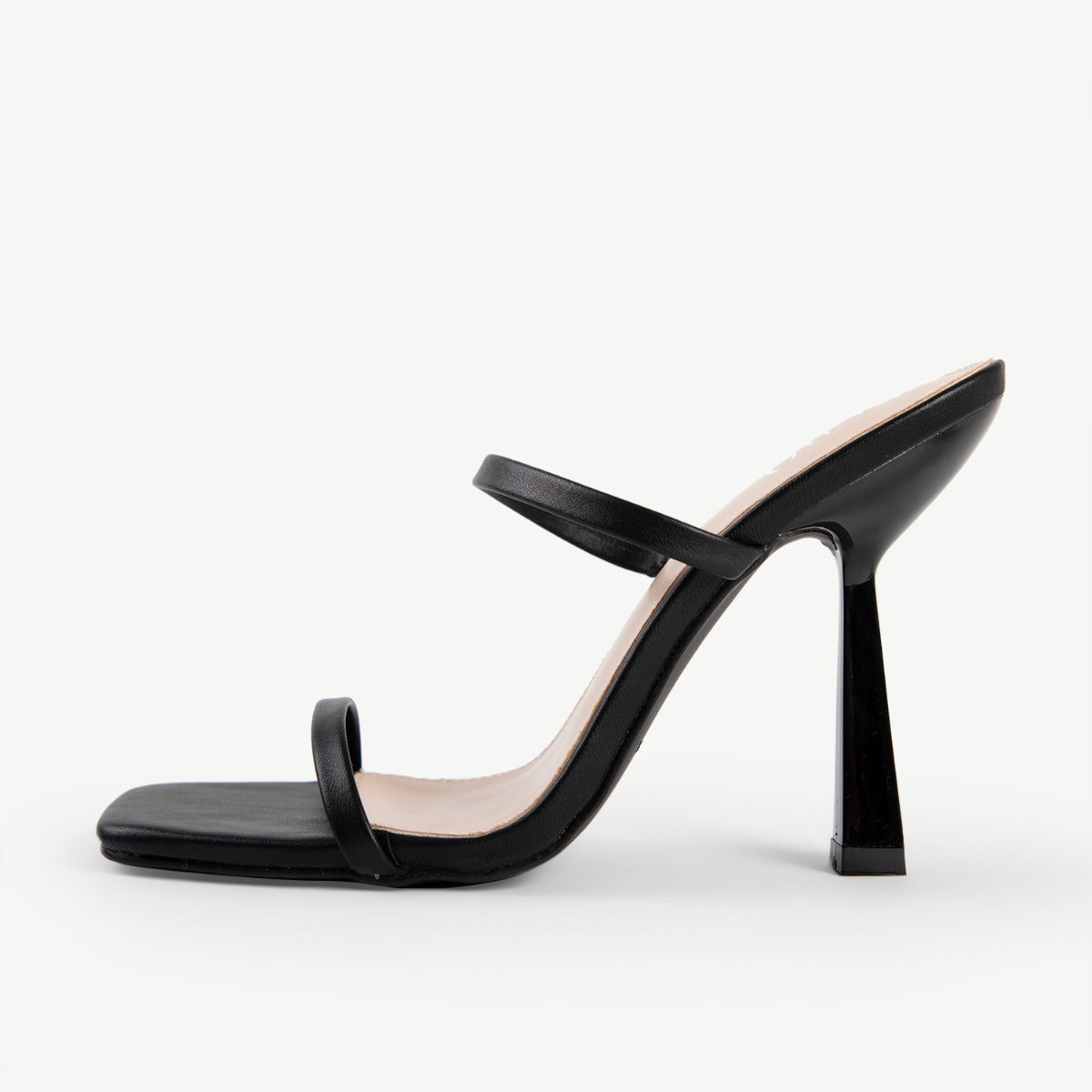 BEBO Ariel Heeled Mule in Black