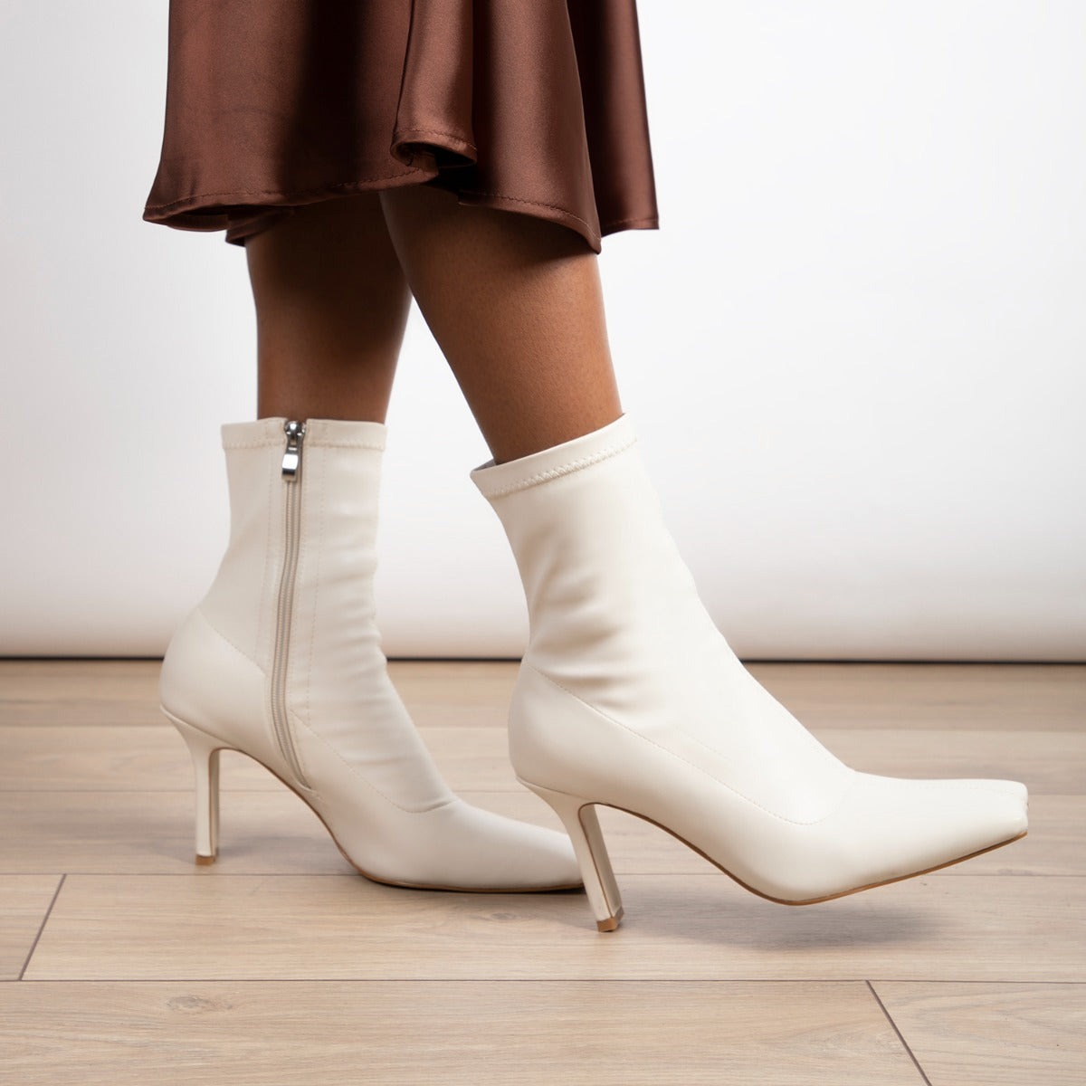 RAID Berinice Ankle Sock Boot in White