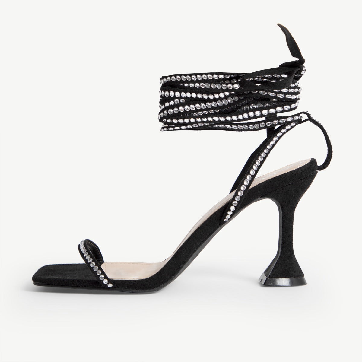 BEBO Betty Lace Up Heel in Black