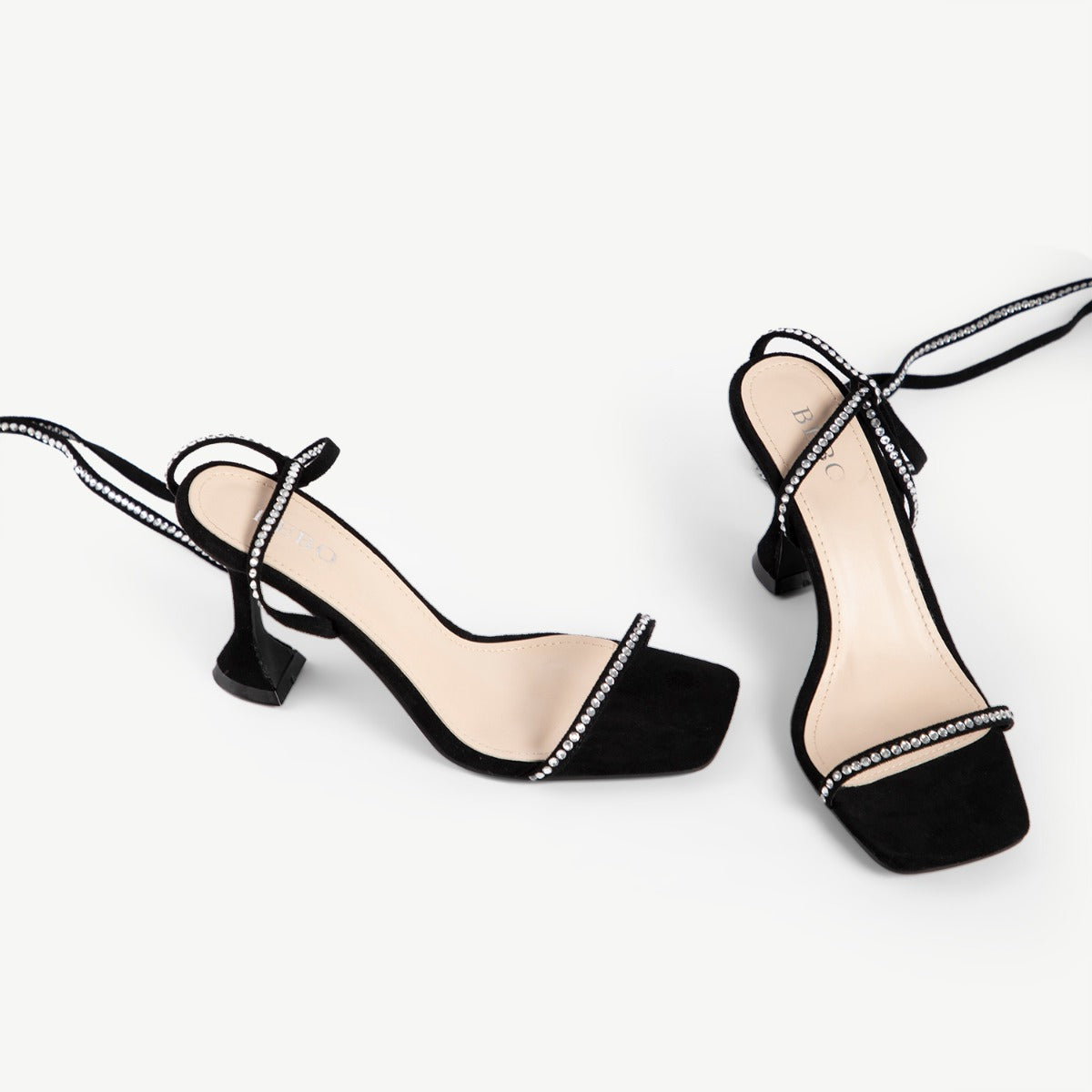 BEBO Betty Lace Up Heel in Black