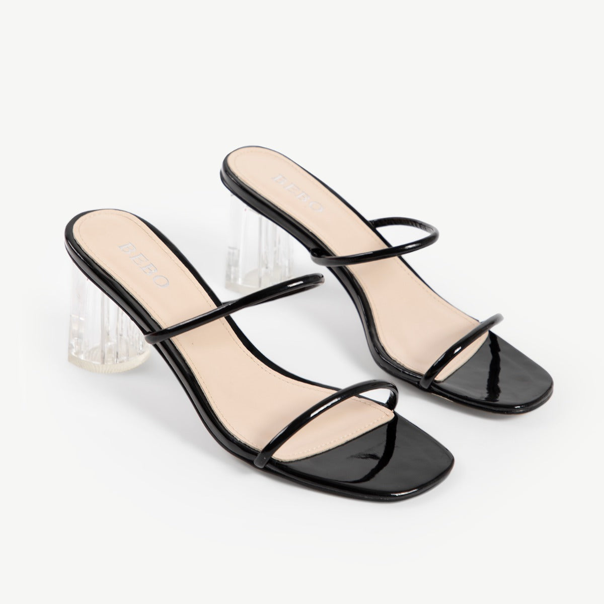 BEBO Breeze Heeled Mule in Black