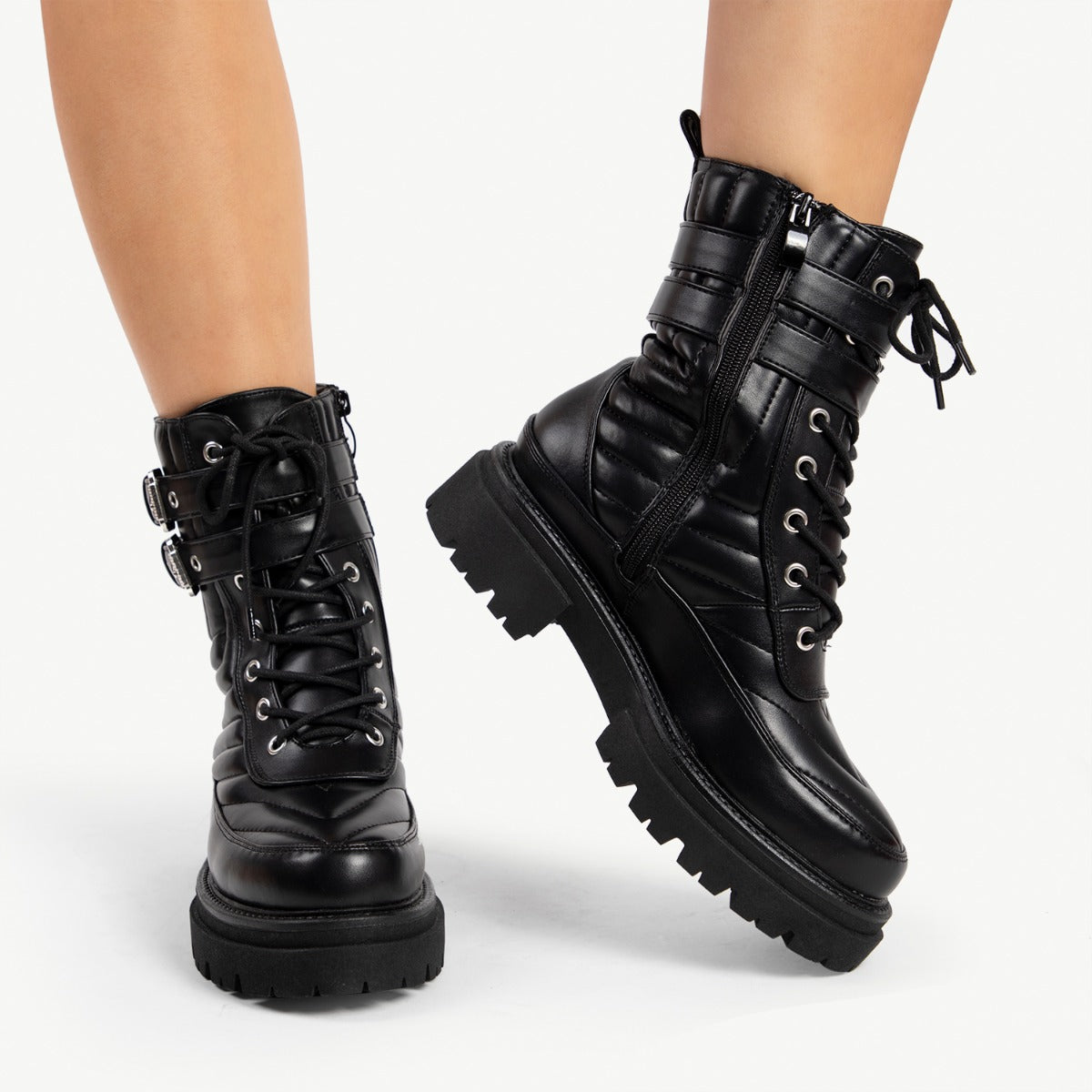 RAID Brianah Chunky Ankle Boot in Black