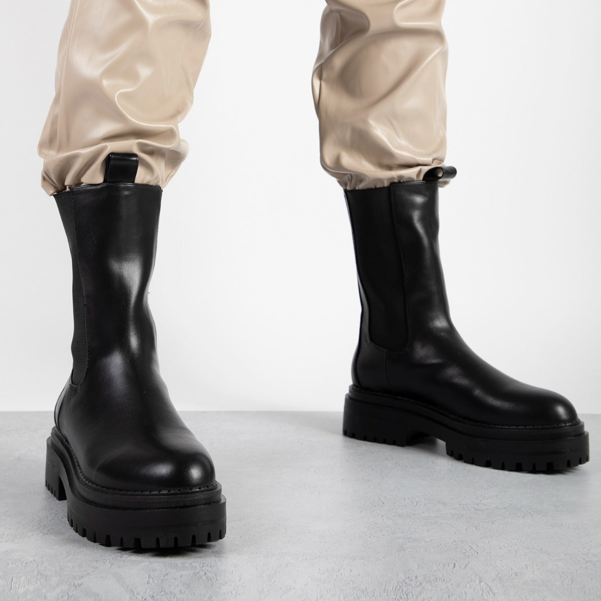 RAID Cherish Chunky Ankle Boot in Black