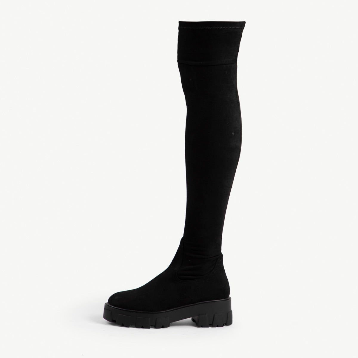 RAID Delia Over the Knee Boot in Black Suede