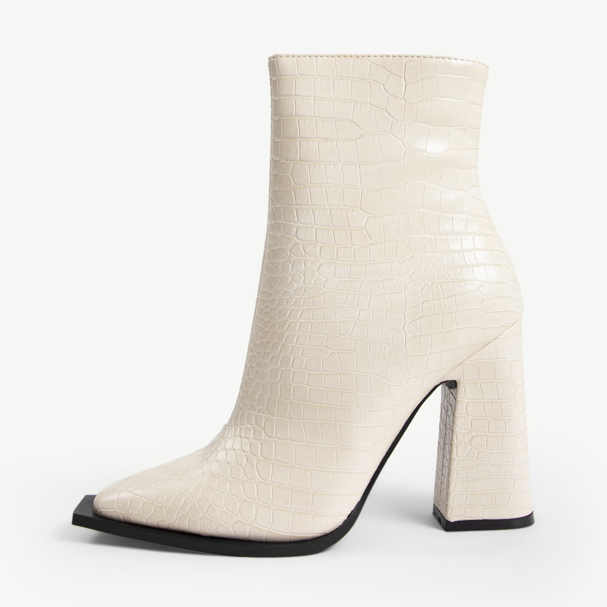 RAID Delphi Ankle Boot in Cream Croc