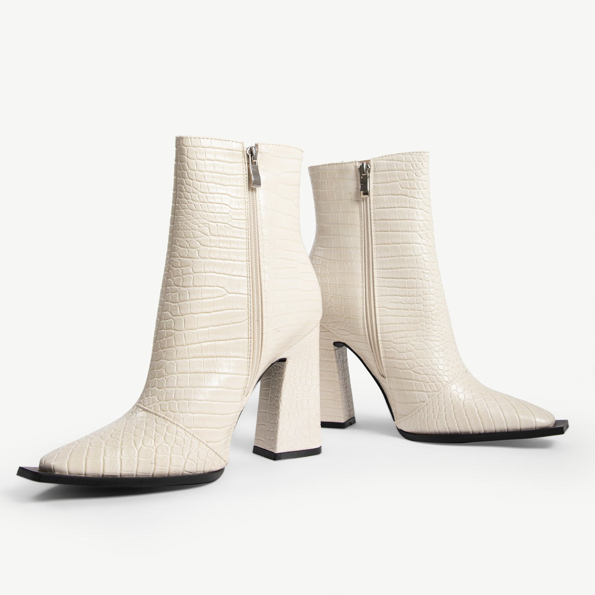 RAID Delphi Ankle Boot in Cream Croc