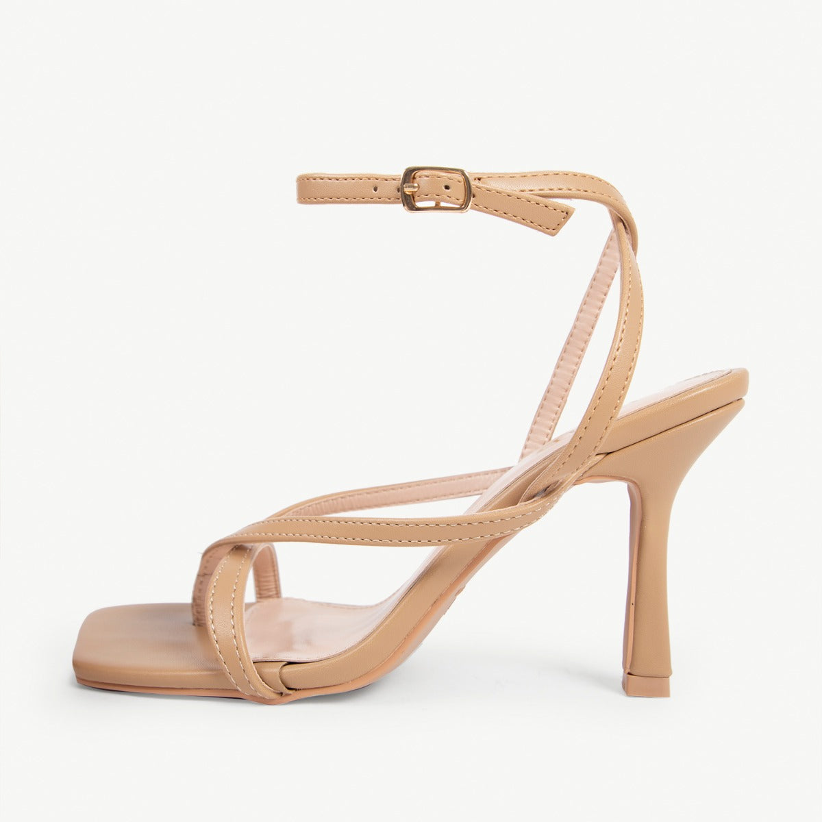 RAID Dorneah Square Toe Post Sandal In Beige