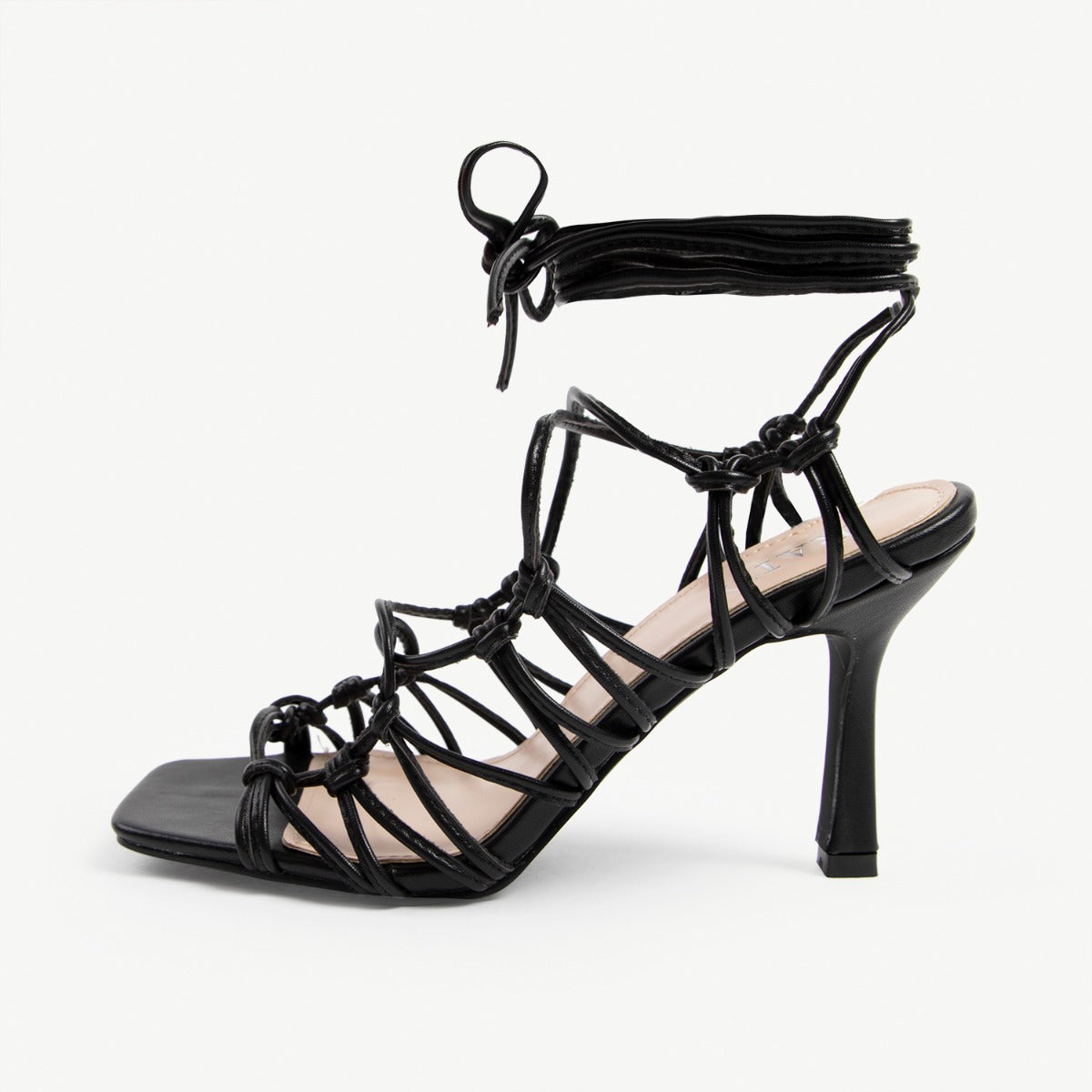 RAID Edyn Strappy Stiletto Heel in Black