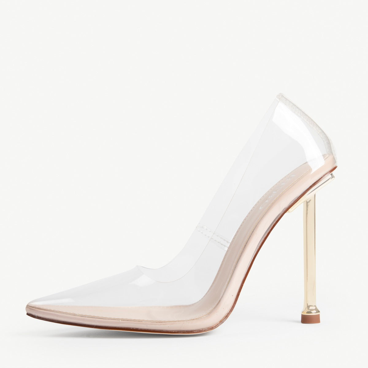 BEBO Flaura Stiletto Heel in Nude/Clear