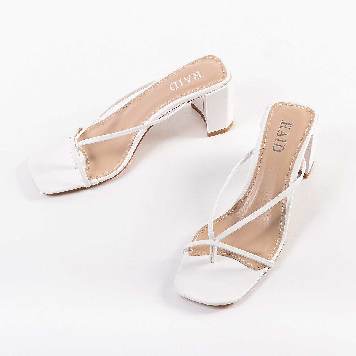 RAID Freddy Heeled Mule in White