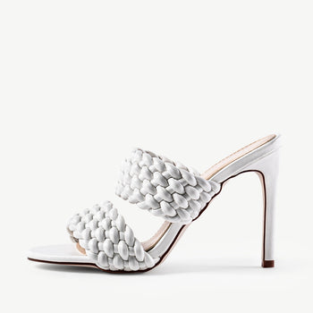 RAID Hazel Heeled Mule in White