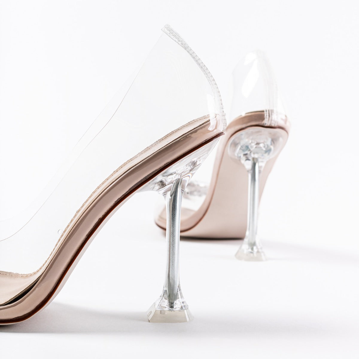 BEBO Caprice Perspex Heel in Nude