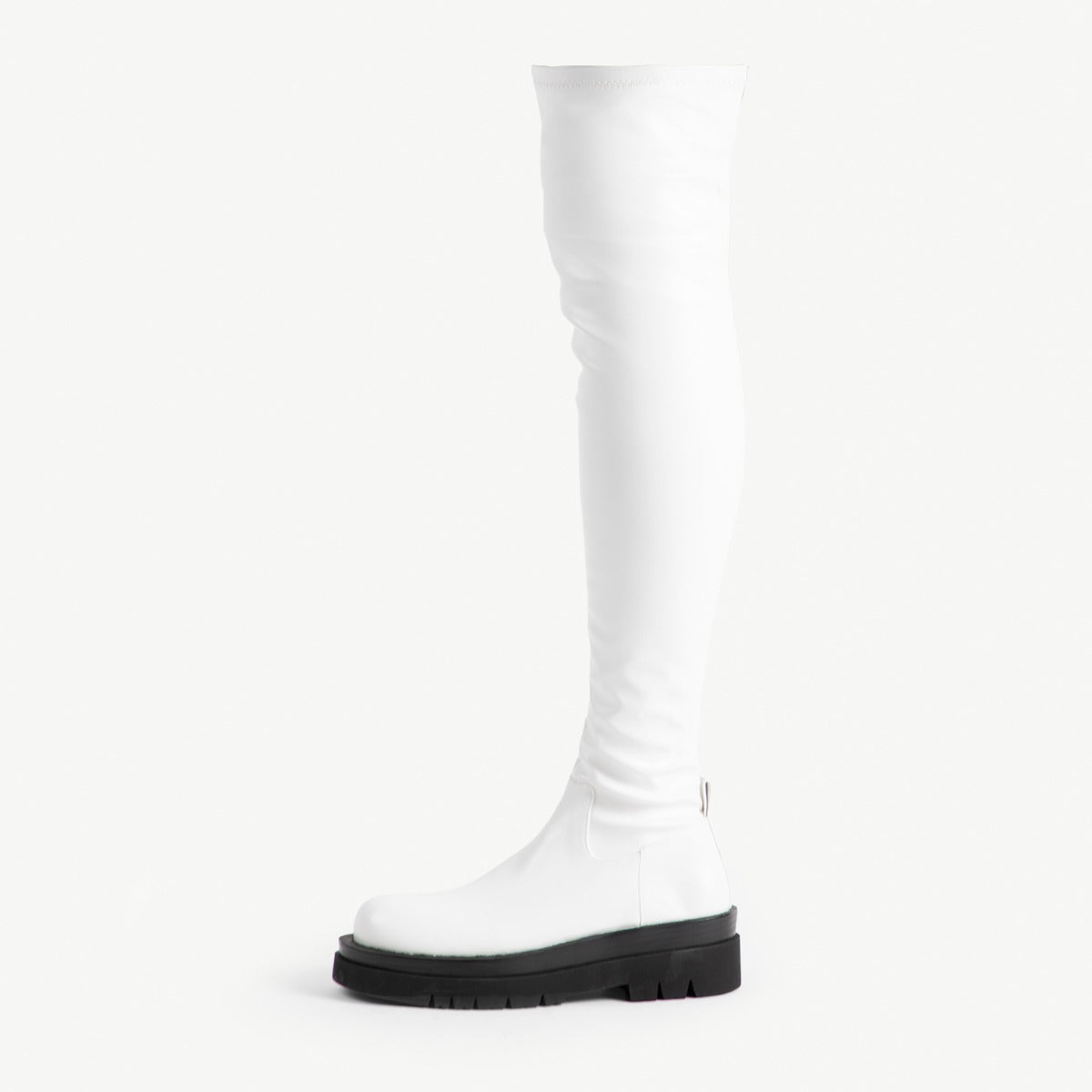RAID Jade Over the Knee Boot in White