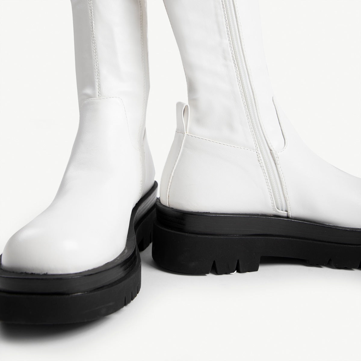 RAID Jade Over the Knee Boot in White