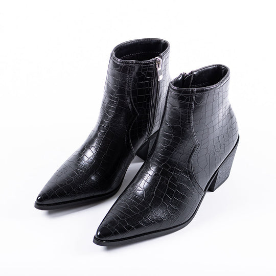 RAID Joyce Ankle Boot in Black Croc