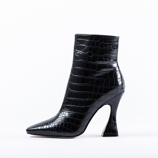 RAID Kate Ankle Boot in Black Croc
