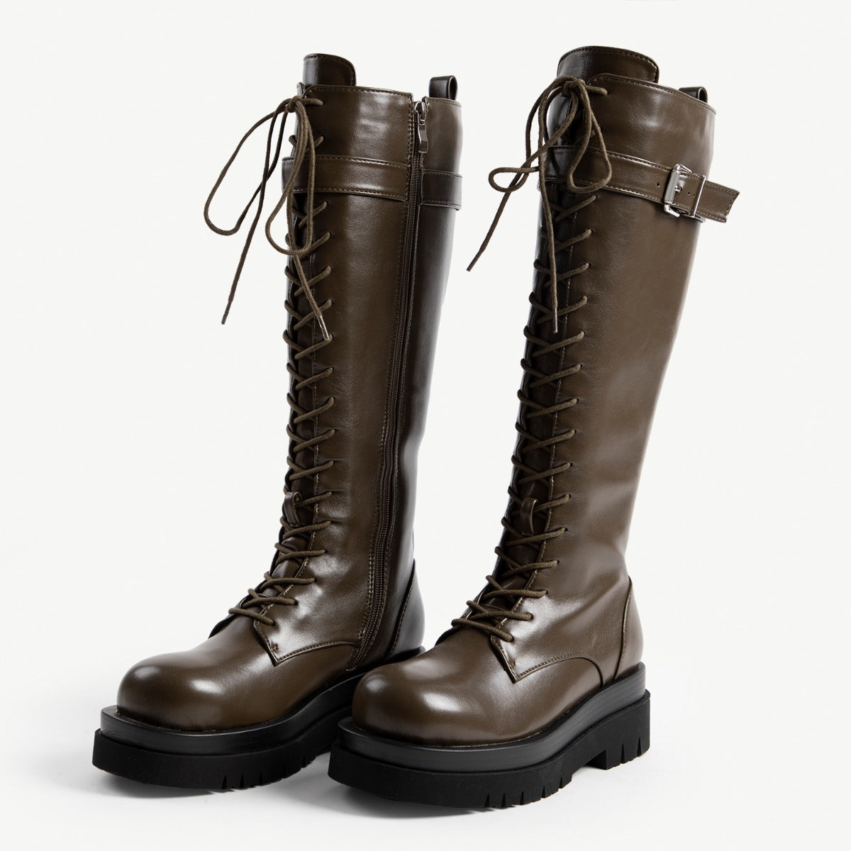 RAID Kinetic Lace Up Boot in Khaki