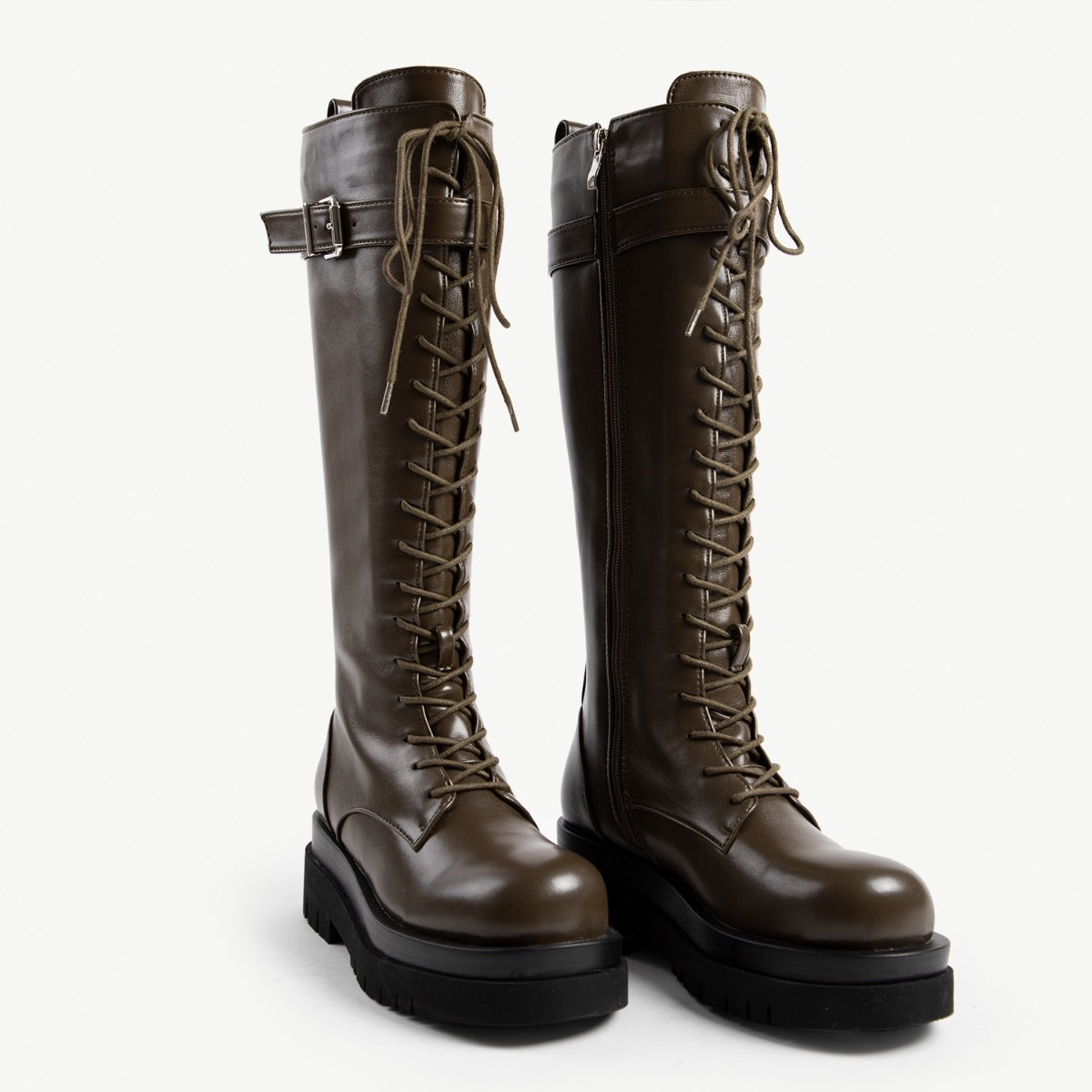 RAID Kinetic Lace Up Boot in Khaki