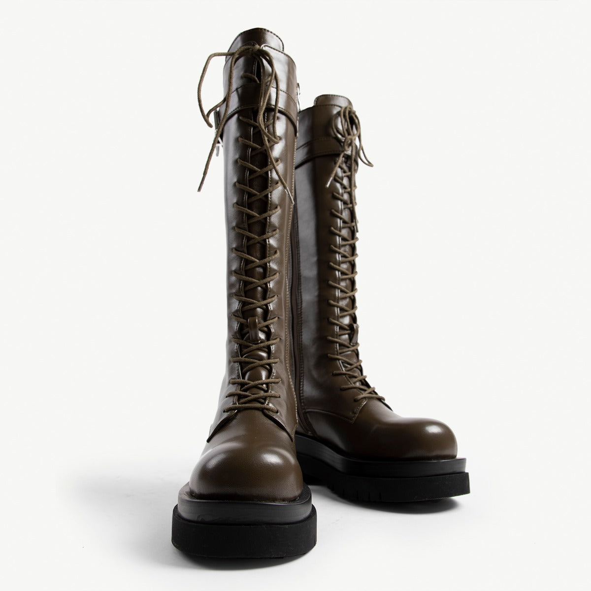 RAID Kinetic Lace Up Boot in Khaki