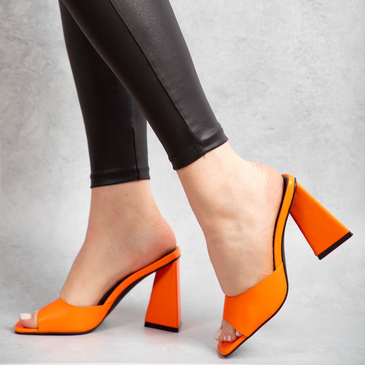 BEBO Kyrah Heeled Mule in Orange