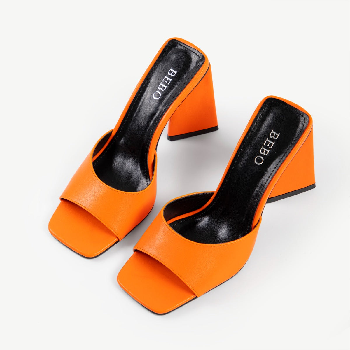 BEBO Kyrah Heeled Mule in Orange