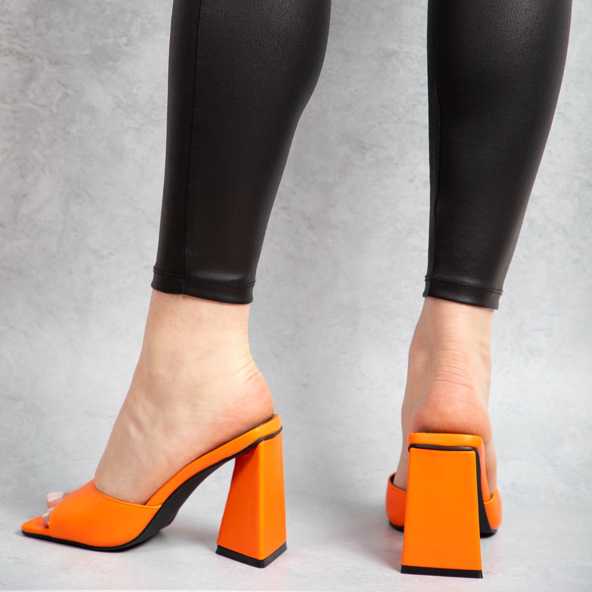 BEBO Kyrah Heeled Mule in Orange