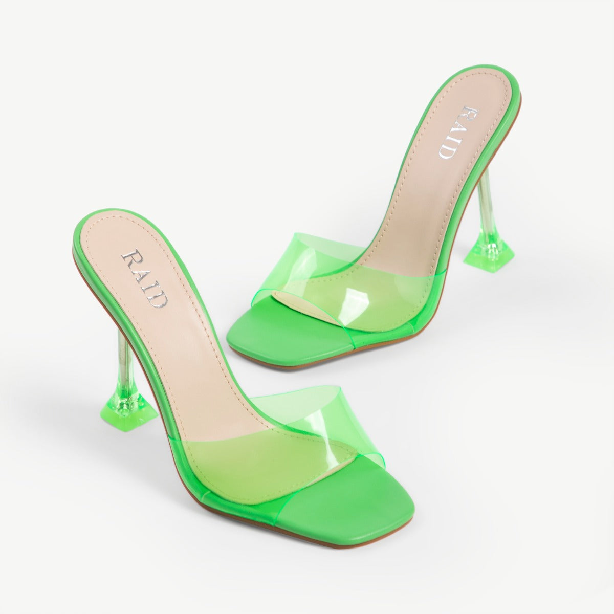 RAID Lily  Heeled Mule in Green